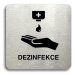 Accept Piktogram "dezinfekce IV" (80 × 80 mm) (stříbrná tabulka - černý tisk bez rámečku)