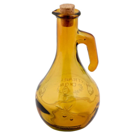 Žlutá láhev na olej z recyklovaného skla Ego Dekor Olive, 500 ml