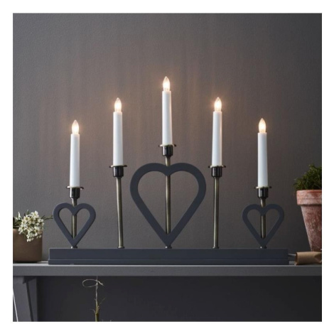 Markslöjd 705831 - Vánoční svícen MELISSA 5xE10/3W/230V šedá 705831.00