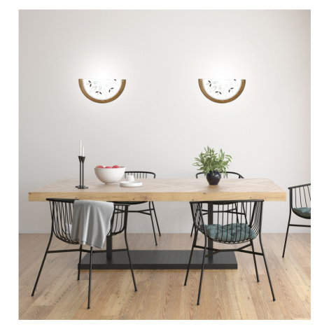 Polostropní lampa z dubového dřeva, nástěnná lampa Rustica CANDELLUX