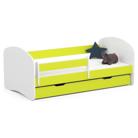Dětská postel SMILE 160x80 cm - žlutá Akord
