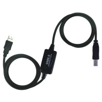PremiumCord USB 2.0 repeater a propojovací kabel A/M-B/M, 10m - ku2rep10ab