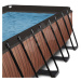 Bazén s pískovou filtrací Wood pool Exit Toys ocelová konstrukce 540*250*122 cm hnědý od 6 let