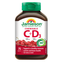 JAMIESON Vitamíny C a D3 třešeň cucací tbl.75