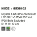 NOVA LUCE nástěnné svítidlo NICE čirý křišťál a chromovaný hliník G9 1x5W IP20 bez žárovky 85381