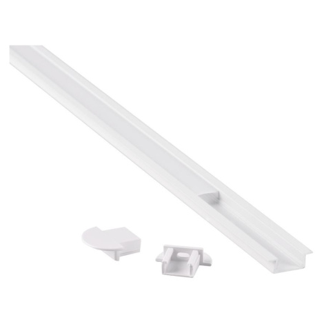 Podomítkový hliníkový profil pro LED pásky, délka 1 m, barva: bílá POLUX