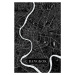 Mapa Bangkok black, 26.7 × 40 cm