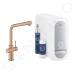 Grohe 31454DL1 - Dřezová baterie s chladícím zařízením a filtrací, kartáčovaný Warm Sunset