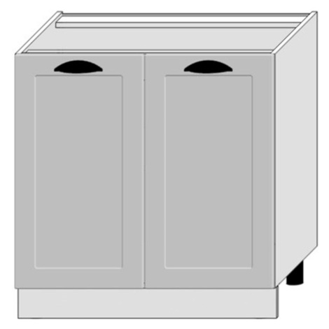 Kuchyňská Skříňka Adele D80 šedá mat/bílá BAUMAX