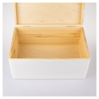 Dřevěná krabička 20x30x14 cm - Bílá