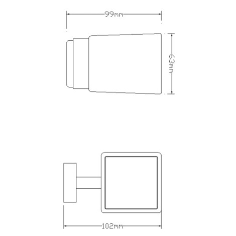 Omnires LIFT Držák se sklenicí chrom 8158CR