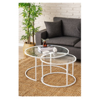 Konferenční stolek Belarus 80 - White, Transparent