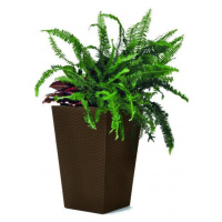 Keter Rattan planter M - hnědá