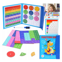 Zlomky kniha Montessori magnetická matematika puzzle smazatelná tužka