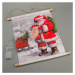MAXXIVA® 86801 Hängende LED Leinwand inklusive 5 LEDs Wandmotiv Weihnachtsmann 30 x 40 cm