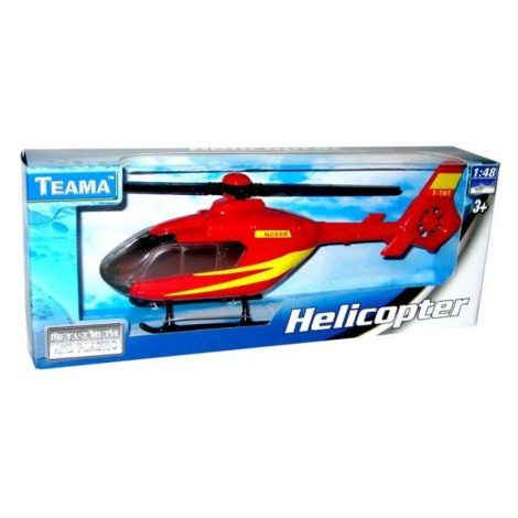 Helikoptéra 1:48 červená MAC TOYS