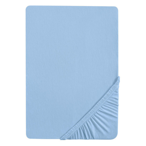Biberna Žerzejové napínací prostěradlo (cotton fabric, 90-100 x 200 cm, ledově modrá)