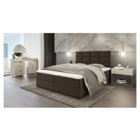 SFAB Kontinentální čalouněná postel MERCURY (140x200 cm) Barva látky: Hnědá (Riviera 26)