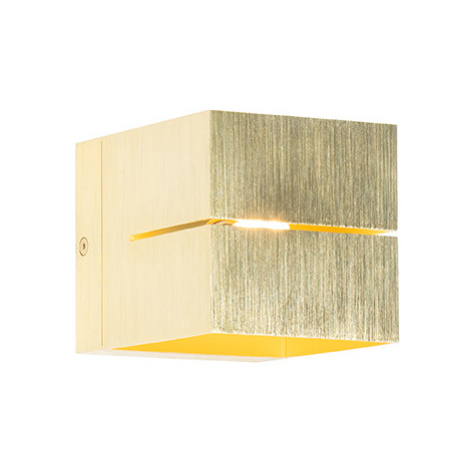 Moderní nástěnná lampa zlatá 9,7 cm - Transfer Groove QAZQA