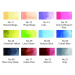 Kuretake, MC20V12NW, Gansai Tambi, akvarelové barvy v pánvičkách, 12 odstínů