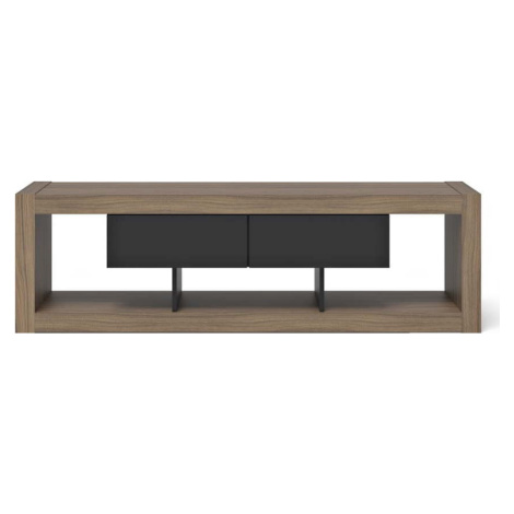 Hnědo-černý TV stolek v dekoru ořechu 175x52 cm Nara – TemaHome
