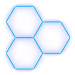 Escape6 Kompletní LED hexagonové svítidlo modré, rozměr 3 elementy 168 × 166 cm