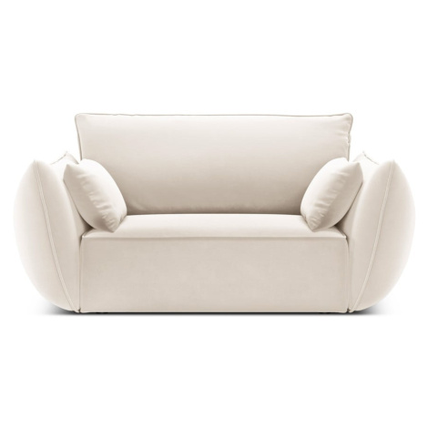 Béžové sametové křeslo Vanda – Mazzini Sofas