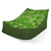 Sablio Sedací vak Lounge Green Blocks 3D - 120 x 100 x 80 cm