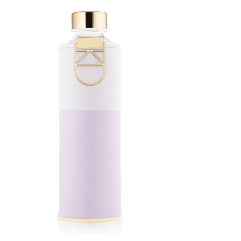 EQUA Mismatch Lila 750 ml designová luxusní ekologická skleněná lahev na pití s obalem z umělé k