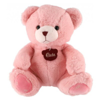 Teddies Medvěd sedící plyš 40cm růžový