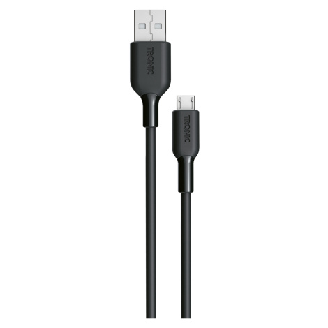 Tronic® Nabíjecí a datový kabel, Usb-A na USB-C/micro-USB, 1 m (černá, Usb-A na micro-USB)