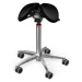 Sedlová židle Salli MultiAdjuster Barva čalounění: Kůže - tmavě šedá #71017, Konstrukce: černá +