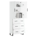 vidaXL Skříň highboard lesklá bílá 69,5 x 34 x 180 cm kompozitní dřevo