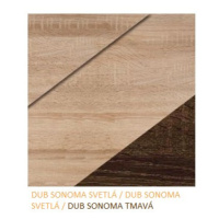 ArtCross Šatní skříň NOTTI | 07 Barva: Dub sonoma světlá / dub sonoma světlá / dub sonoma tmavá