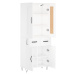 vidaXL Skříň highboard bílá 69,5 x 34 x 180 cm kompozitní dřevo