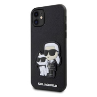 Karl Lagerfeld PU Saffiano Karl and Choupette NFT Zadní Kryt pro iPhone 11 Black