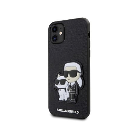 Karl Lagerfeld PU Saffiano Karl and Choupette NFT Zadní Kryt pro iPhone 11 Black