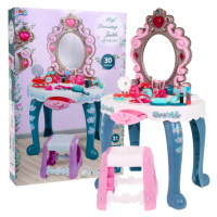 Dětský kosmetický stolek s vybavením modrý