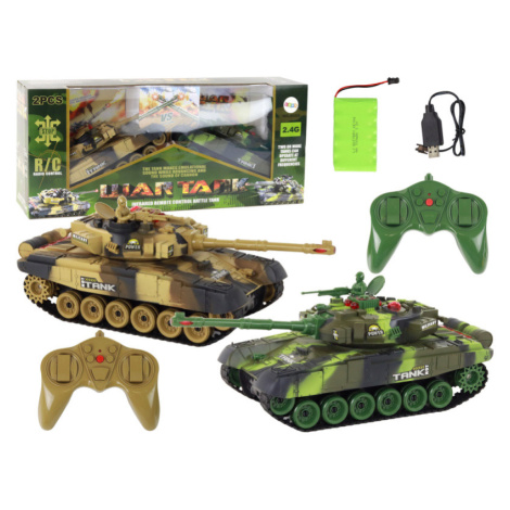 Dálkově ovládané bojové tanky Set War Tank RC Battle Infrared