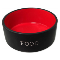 Keramická miska Dog Fantasy černo-červená FOOD 400ml