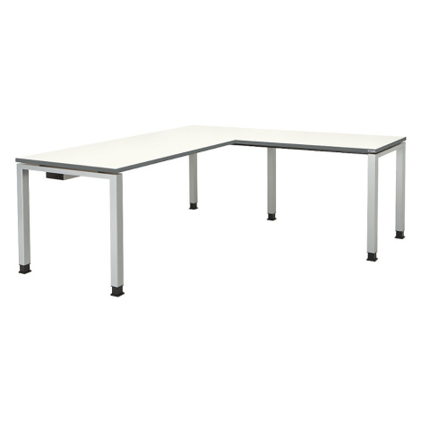 mauser Kombinovaný psací stůl s nohami ze čtvercové/obdélníkové trubky, v x š x h 680 - 760 x 18