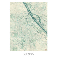 Mapa Vienna, Hubert Roguski, 30 × 40 cm