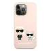 Karl Lagerfeld KLHMP13LSSKCI hard silikonové pouzdro iPhone 13 /13 Pro 6.1" light pink Silicone 