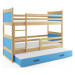 BMS Dětská patrová postel s přistýlkou RICO 3 | borovice 80 x 160 cm Barva: Bílá