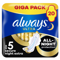 Always Ultra Secure Night hygienické vložky 20 ks