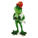 Žába hasič polystone zelená 15cm