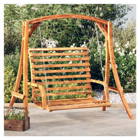 vidaXL Houpací lavice ohýbané dřevo s teakovou úpravou 126x63x92 cm