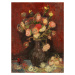 Obrazová reprodukce Vase with Cinese Asters & Gladioli (Vintage Flowers) - Vincent van Gogh, 30x