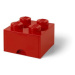 LEGO Úložný box 4 s šuplíkem - červená