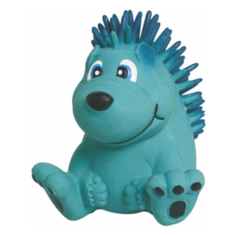 Latexová hračka s pískadlem - modrý ježek 7,5 cm Juko